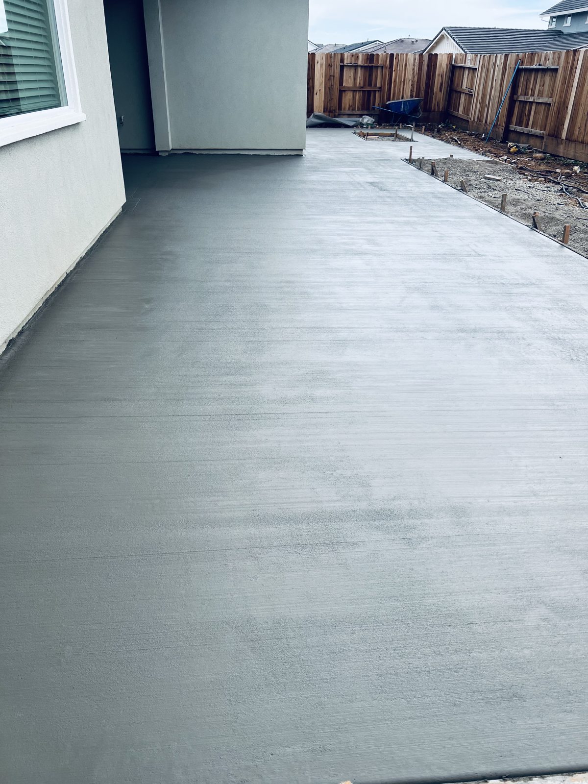 Concrete and paver entry